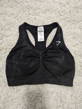 Gymshark Women’s Adapt Camo Seamless Racer Back Sports Bra Size Small